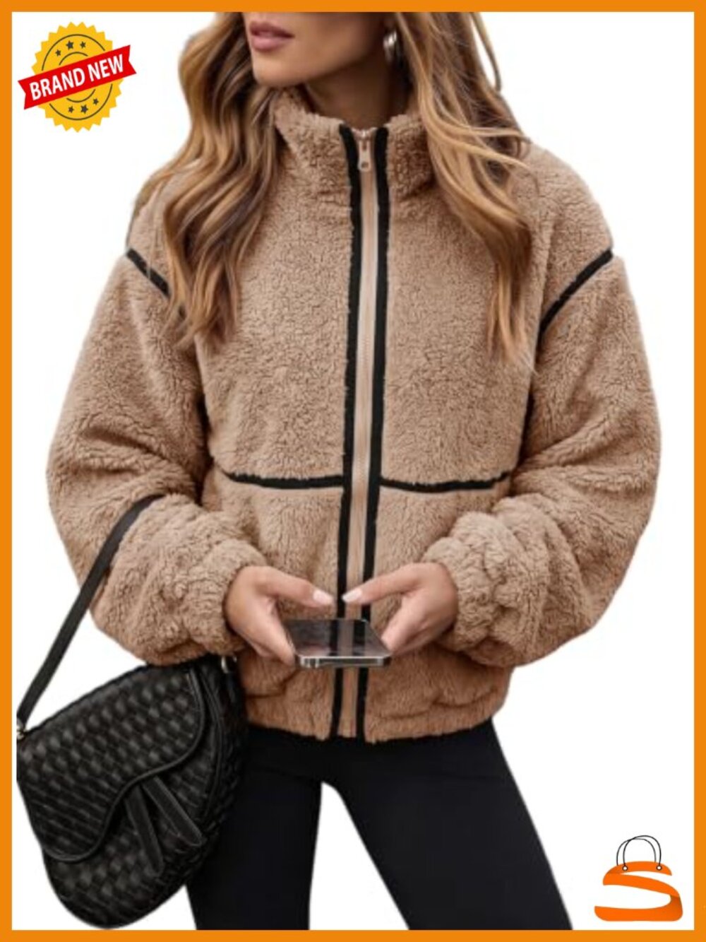 Fleece Zip Jacket Winter Outwear with Pockets